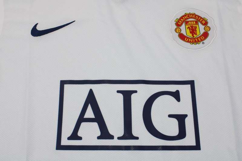 Thailand Quality(AAA) 2008/09 Manchester United Away Retro Soccer Jersey(L/S)