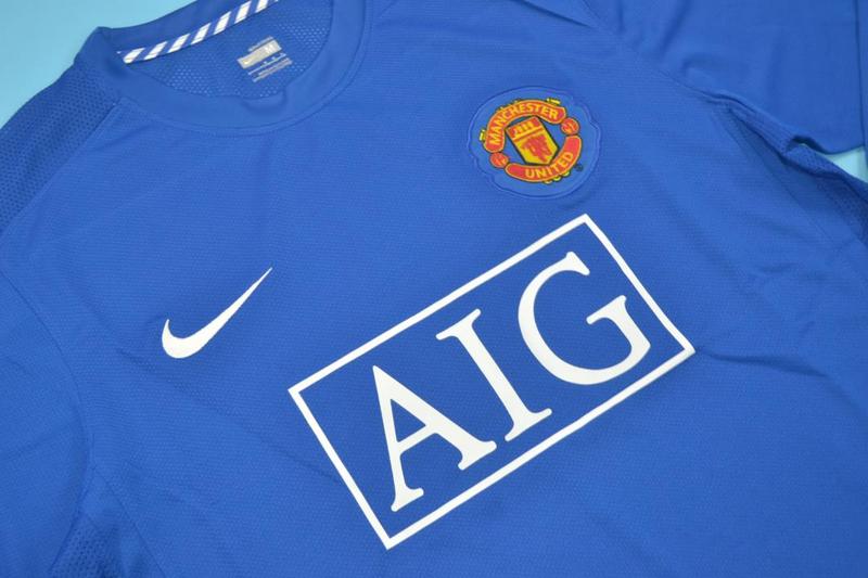 Thailand Quality(AAA) 2008/09 Manchester United Third Retro Jersey(L/S)