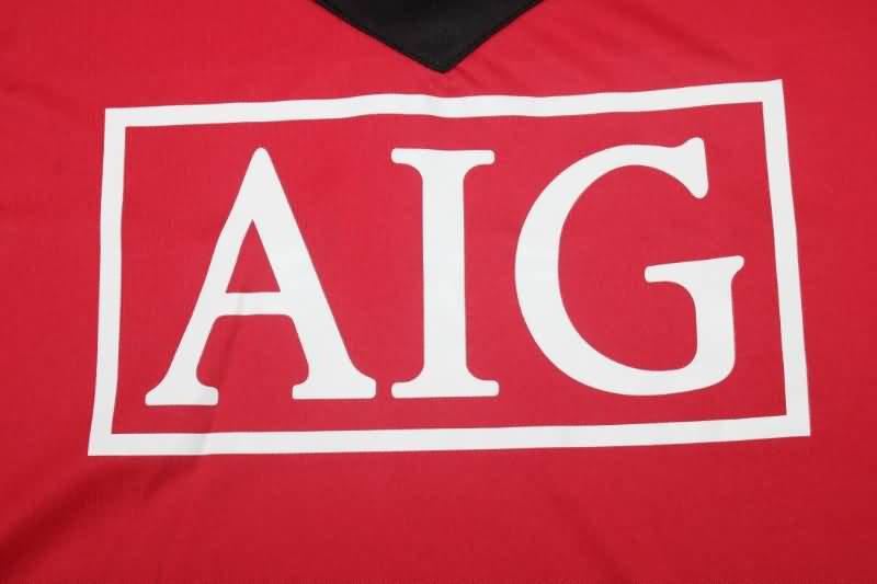 Thailand Quality(AAA) 2009/10 Manchester United Home Retro Soccer Jersey(L/S)