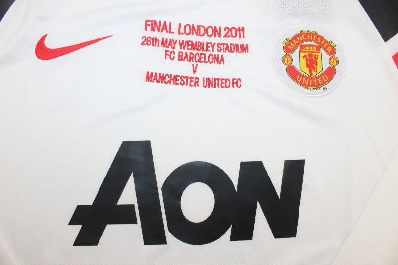 Thailand Quality(AAA) 2010/11 Manchester United Away Long Sleeve Final Soccer Jersey