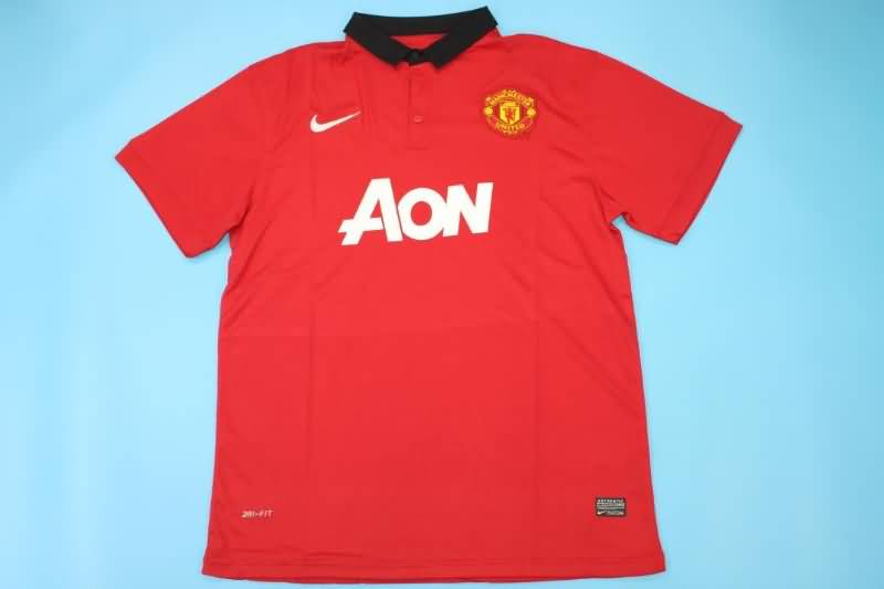 Thailand Quality(AAA) 2013/14 Manchester United Home Retro Soccer Jersey