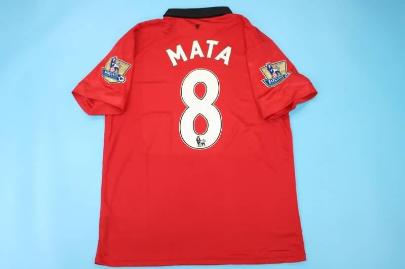 Thailand Quality(AAA) 2013/14 Manchester United Home Retro Soccer Jersey