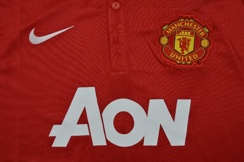 Thailand Quality(AAA) 2013/14 Manchester United Home Retro Soccer Jersey (Player)