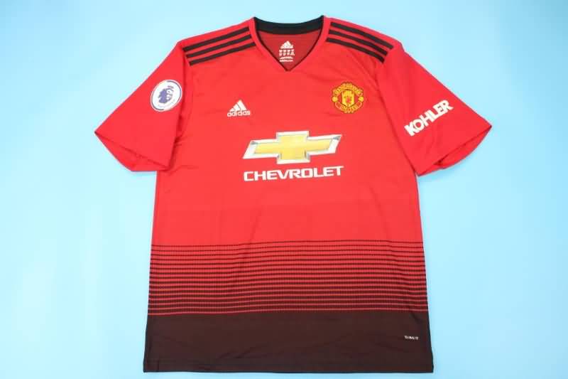 Thailand Quality(AAA) 2018/19 Manchester United Home Retro Soccer Jersey