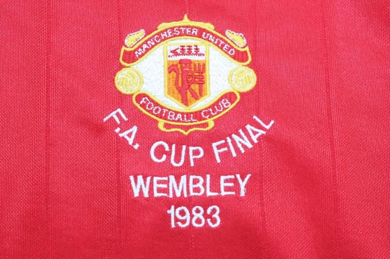 Thailand Quality(AAA) 1983 Manchester United Home FA Final Retro Soccer Jersey