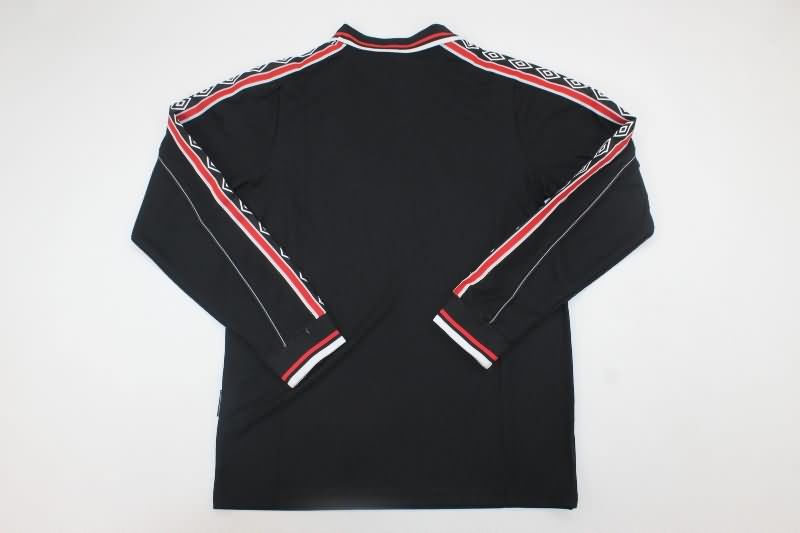 Thailand Quality(AAA) 1999 Manchester United Black Long Sleeve Retro Soccer Jersey