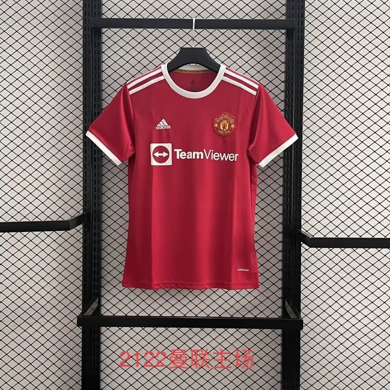 Thailand Quality(AAA) 2021/22 Manchester United Home Retro Soccer Jersey