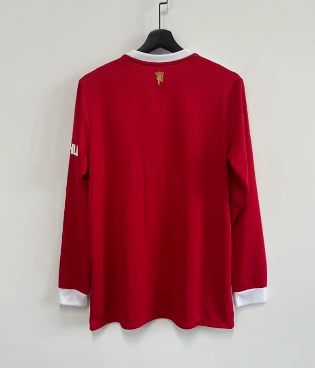 Thailand Quality(AAA) 2021/22 Manchester United Home Retro Long Sleeve Soccer Jersey