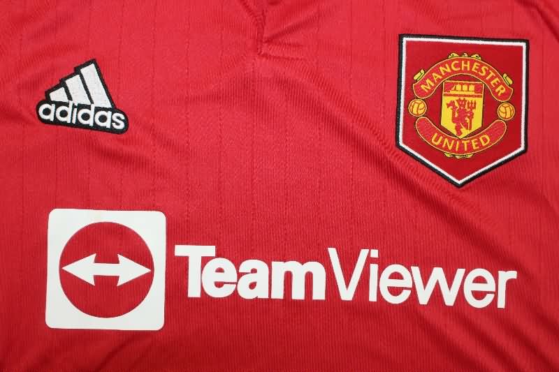 Thailand Quality(AAA) 2022/23 Manchester United Home Retro Soccer Jersey