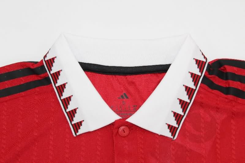Thailand Quality(AAA) 2022/23 Manchester United Home Retro Soccer Jersey (Player)