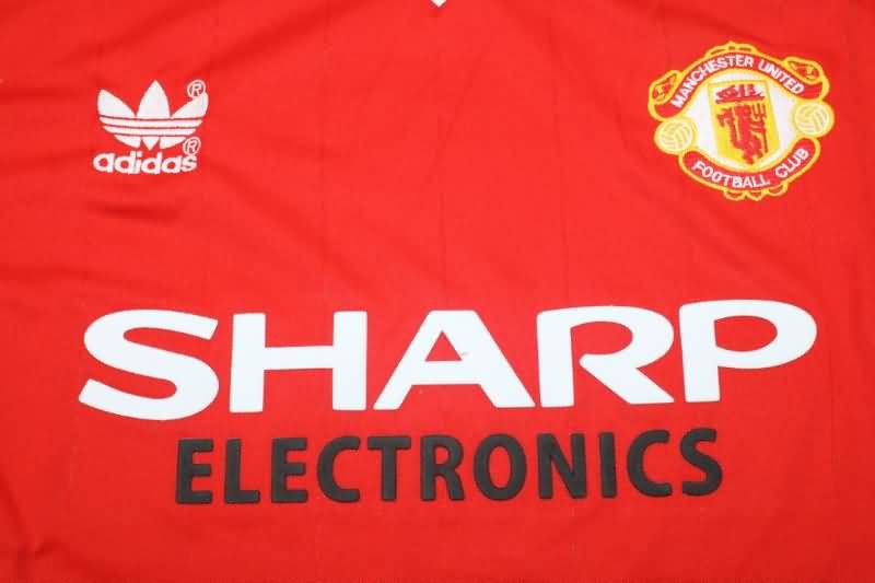 Thailand Quality(AAA) 1982/83 Manchester United Home Retro Jersey(L/S)