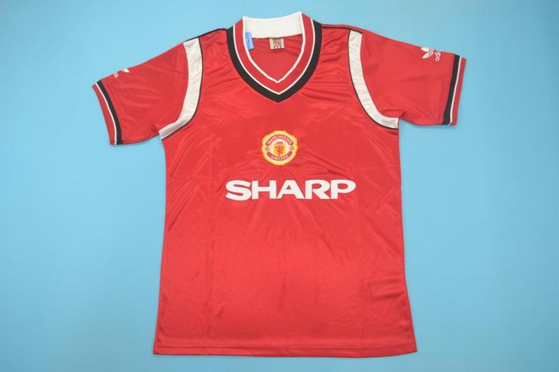 Thailand Quality(AAA) 1984/86 Manchester United Home Retro Soccer Jersey