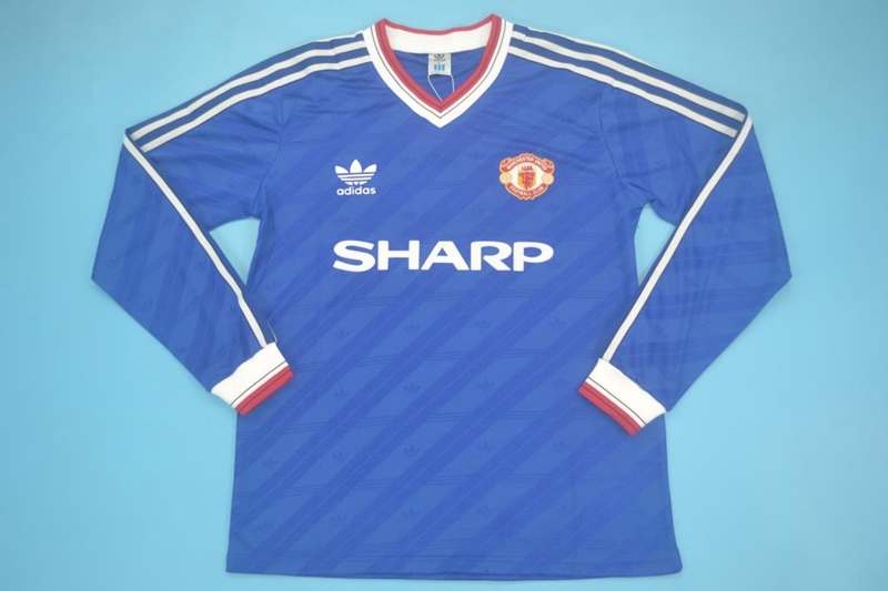 Thailand Quality(AAA) 1986/88 Manchester United Third Retro Jersey(L/S)