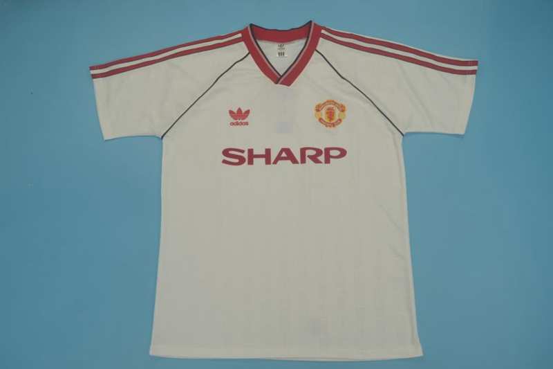 Thailand Quality(AAA) 1988/90 Manchester United Away Retro Soccer Jersey