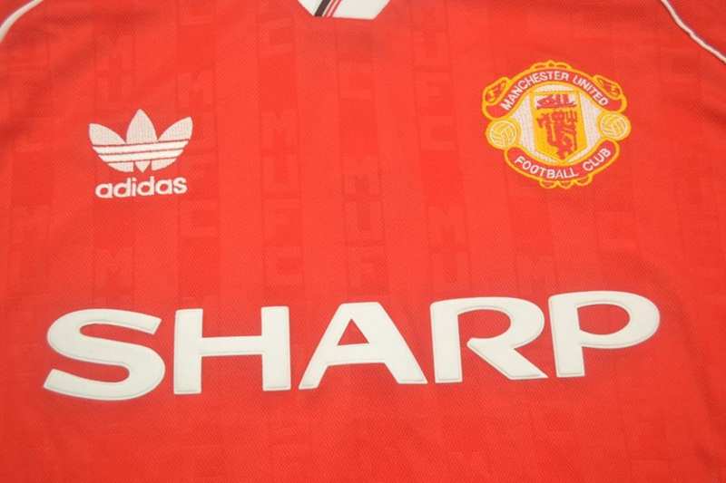 Thailand Quality(AAA) 1988/90 Manchester United Home Retro Soccer Jersey