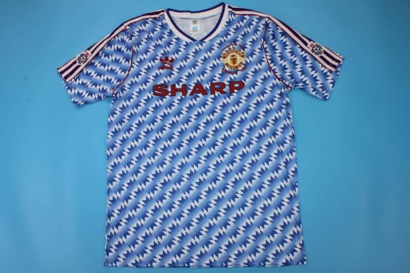 Thailand Quality(AAA) 1990/92 Manchester United Away Retro Soccer Jersey