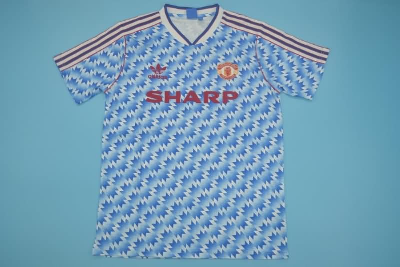 Thailand Quality(AAA) 1990/92 Manchester United Away Retro Soccer Jersey