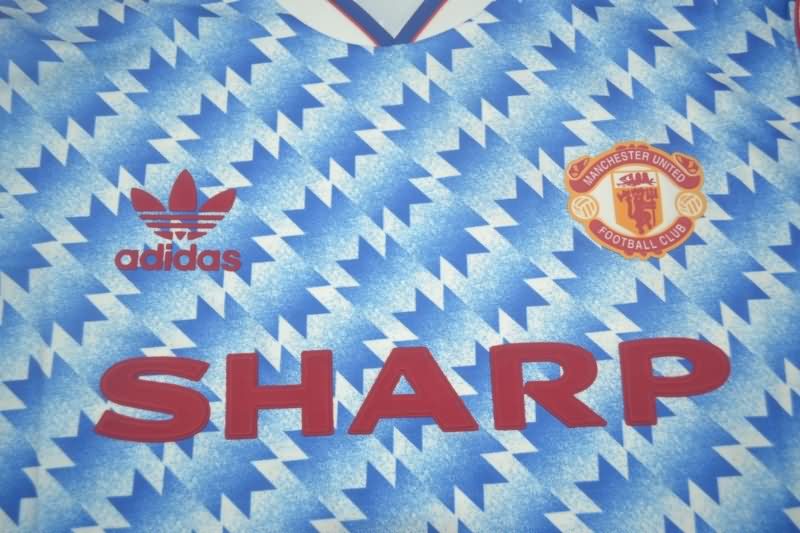 Thailand Quality(AAA) 1990/92 Manchester United Away Retro Soccer Jersey