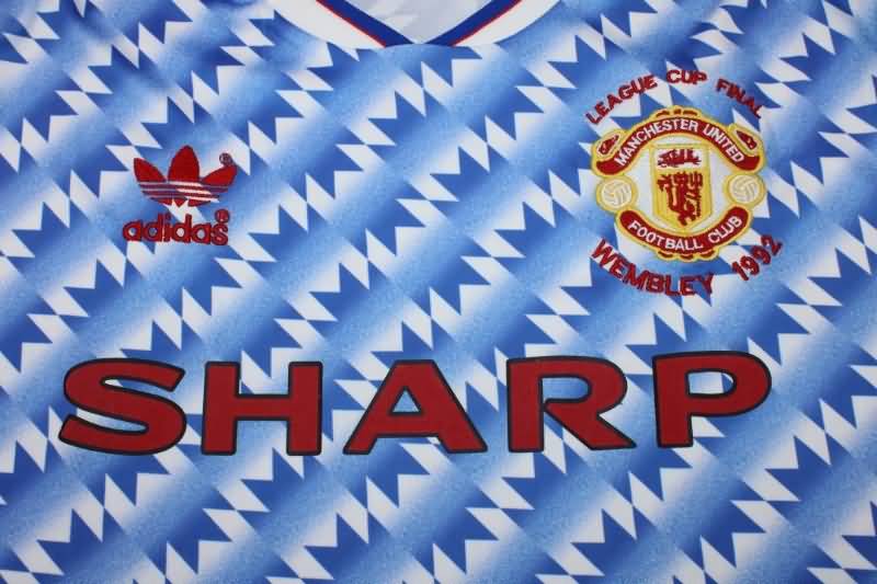 Thailand Quality(AAA) 1990/92 Manchester United Away Retro Soccer Jersey