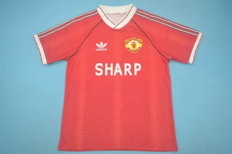 Thailand Quality(AAA) 1990/92 Manchester United Home Retro Soccer Jersey