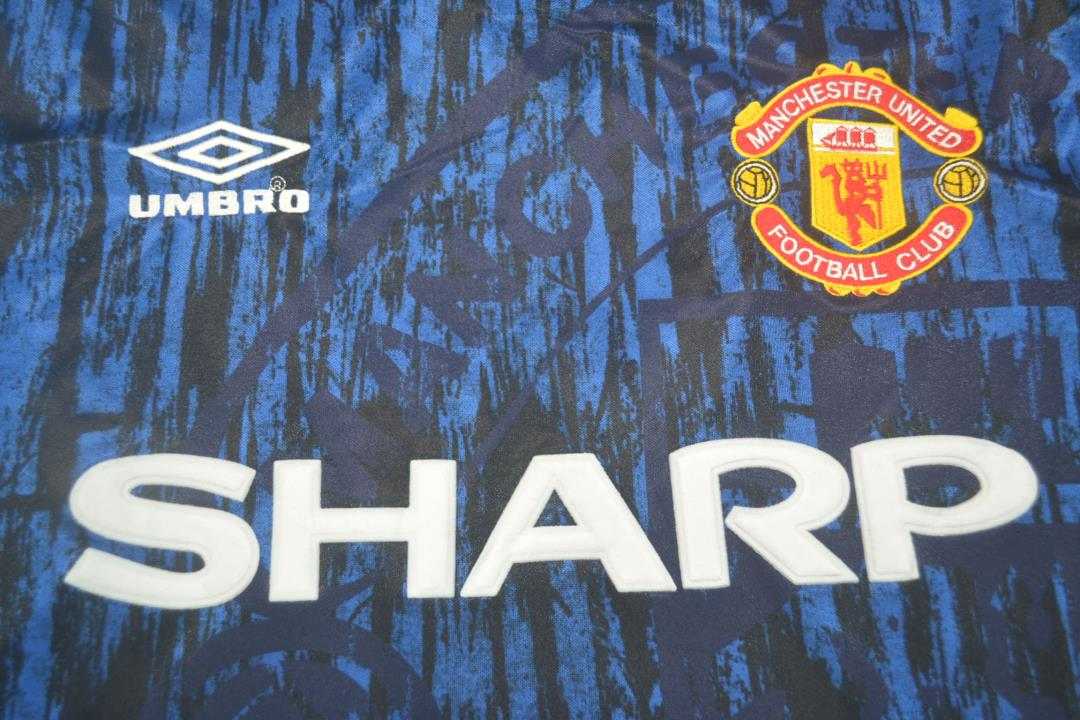 Thailand Quality(AAA) 1992/93 Manchester United Away Retro Jersey(L/S)