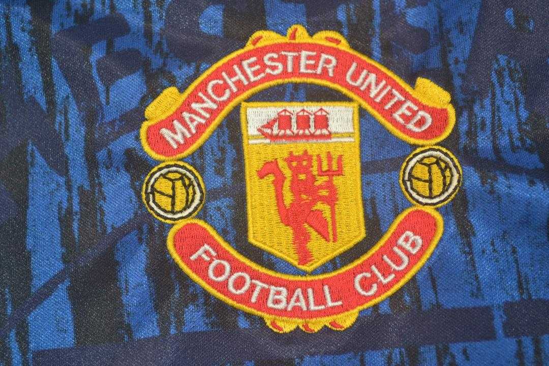 Thailand Quality(AAA) 1992/93 Manchester United Away Retro Jersey(L/S)