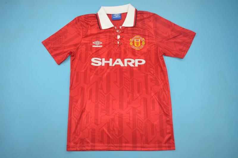 Thailand Quality(AAA) 1992/94 Manchester United Home Retro Soccer Jersey