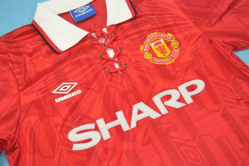 Thailand Quality(AAA) 1992/94 Manchester United Home Retro Soccer Jersey