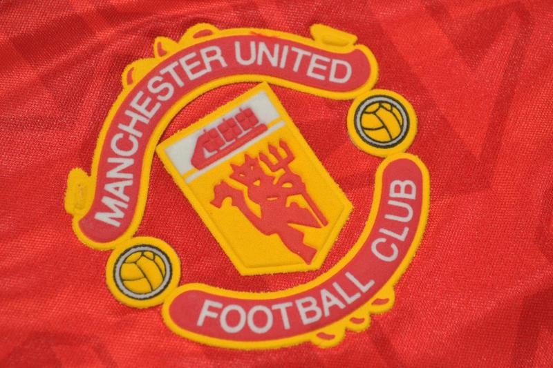 Thailand Quality(AAA) 1992/94 Manchester United Home Retro Soccer Jersey