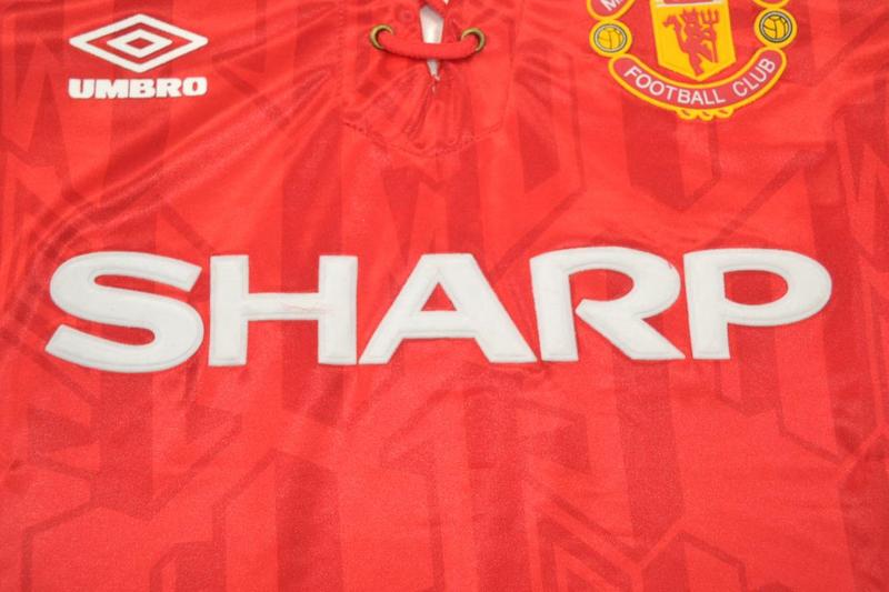 Thailand Quality(AAA) 1992/94 Manchester United Home Retro Soccer Jersey