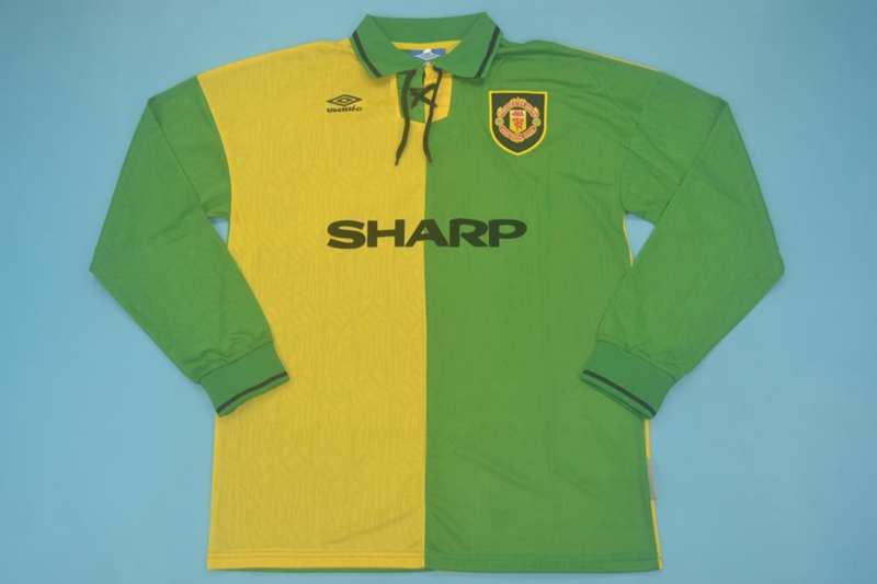 Thailand Quality(AAA) 1992/94 Manchester United Third Retro Jersey(L/S)
