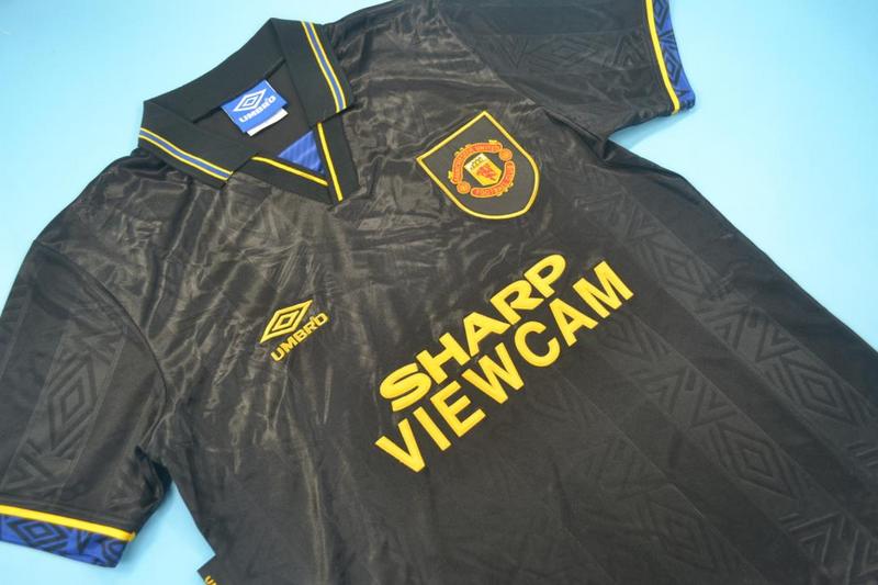 Thailand Quality(AAA) 1993/95 Manchester United Away Retro Soccer Jersey
