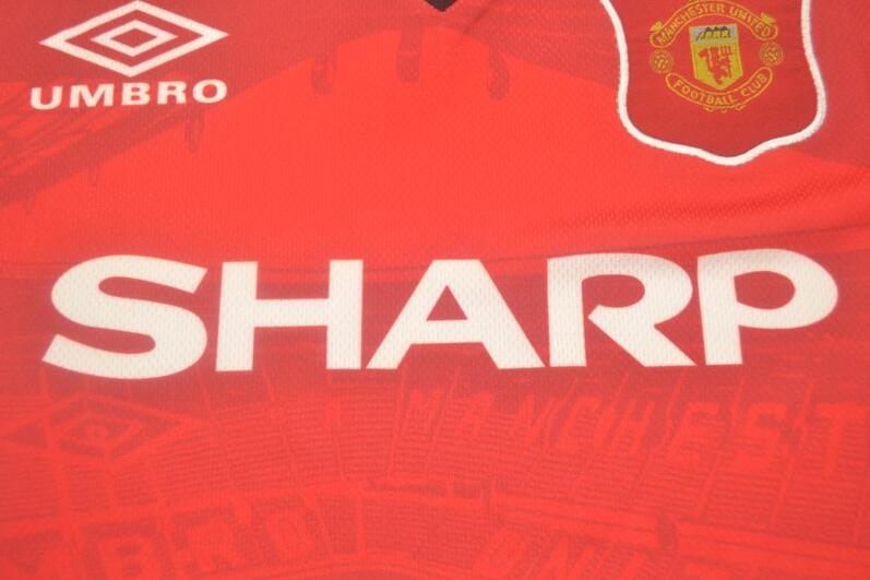Thailand Quality(AAA) 1994/96 Manchester United Home Retro Soccer Jersey