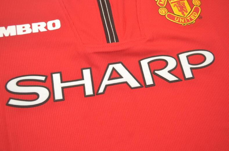 Thailand Quality(AAA) 1998/00 Manchester United Home Retro Jersey(L/S)