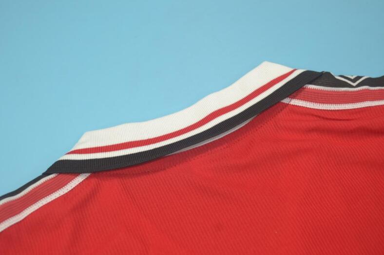 Thailand Quality(AAA) 1998/00 Manchester United Home Retro Jersey(L/S)