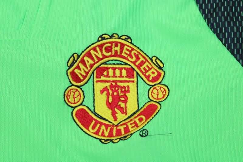 Thailand Quality(AAA) 1998/99 Manchester United GK Green Long Retro Soccer Jersey