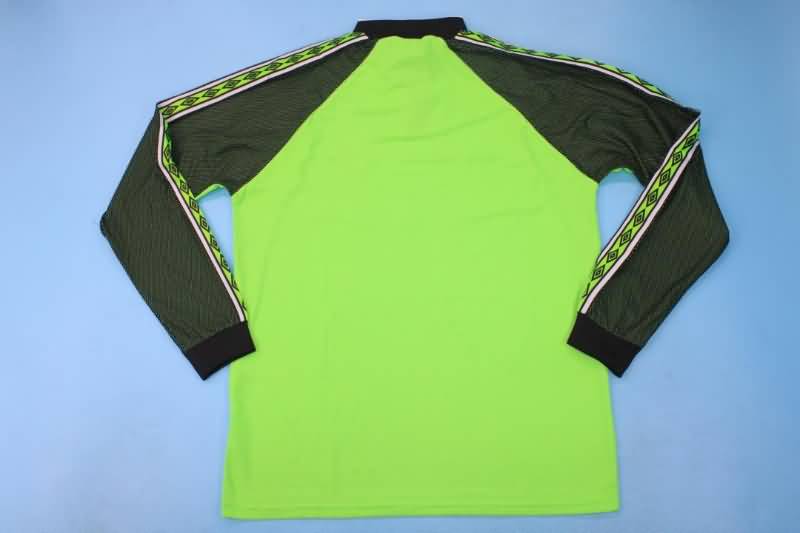 Thailand Quality(AAA) 1998/99 Manchester United GK Green Long Retro Soccer Jersey