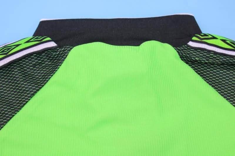 Thailand Quality(AAA) 1998/99 Manchester United GK Green Long Retro Soccer Jersey