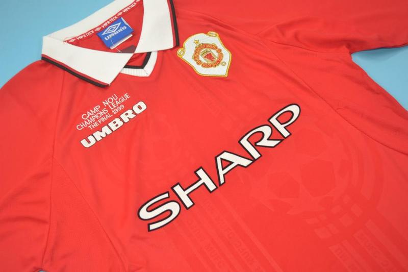 Thailand Quality(AAA) 1998/99 Manchester United Home Retro Soccer Jersey