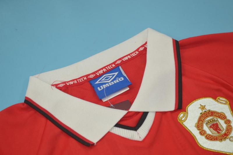 Thailand Quality(AAA) 1998/99 Manchester United Home Retro Soccer Jersey