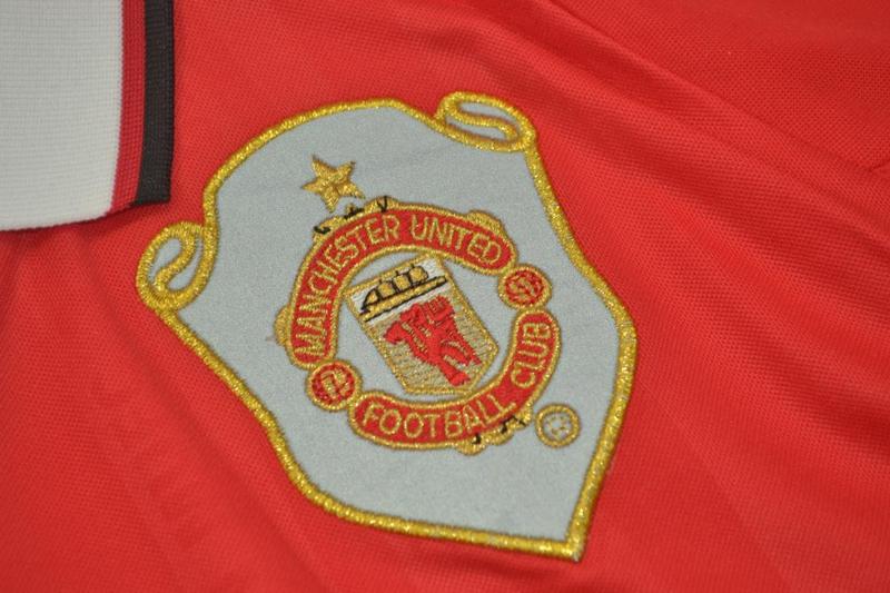 Thailand Quality(AAA) 1998/99 Manchester United Home Retro Soccer Jersey