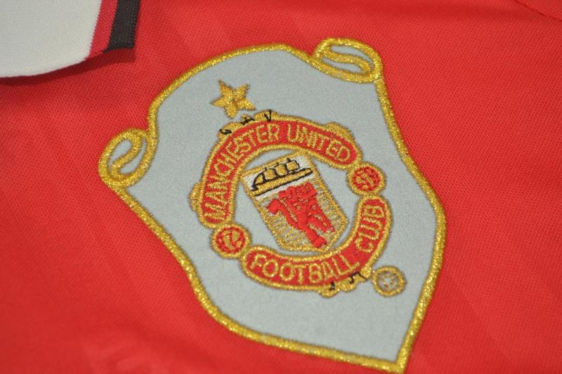 Thailand Quality(AAA) 1998/99 Manchester United UCL Home Retro Jersey(L/S)