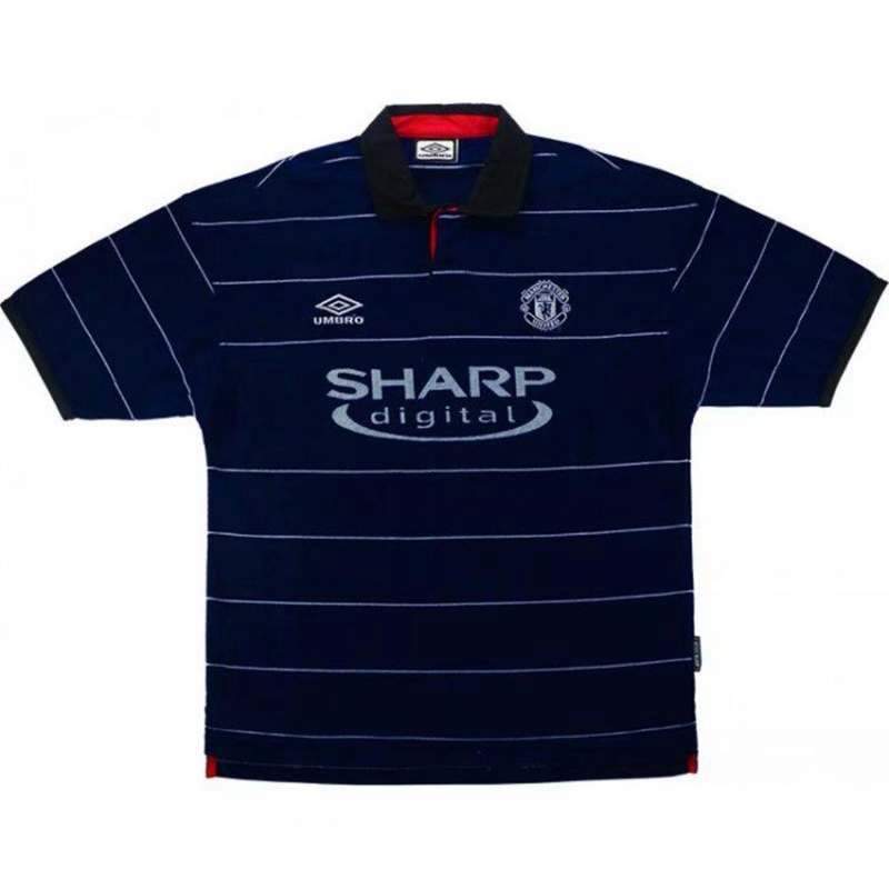 Thailand Quality(AAA) 1999/00 Manchester United Away Retro Soccer Jersey