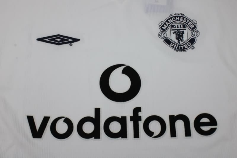 Thailand Quality(AAA) 1999/00 Manchester United Away Long Slevee Retro Soccer Jersey