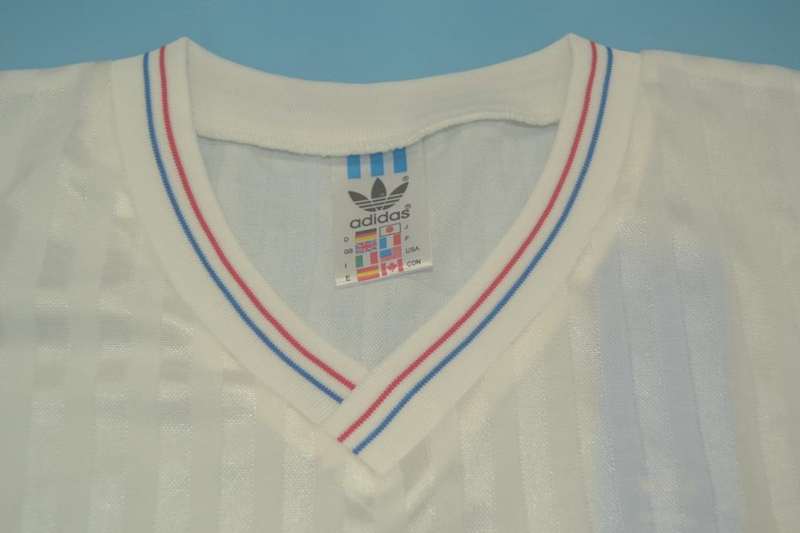 Thailand Quality(AAA) 1990/91 Marseilles Home Retro Soccer Jersey