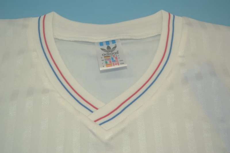 Thailand Quality(AAA) 1990/91 Marseilles Home Retro Soccer Jersey(L/S)