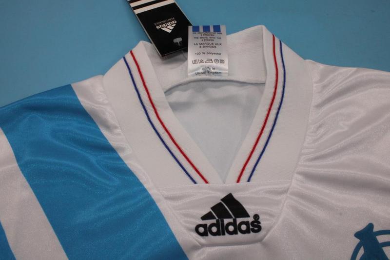 Thailand Quality(AAA) 1992/93 Marseilles Home Retro Soccer Jersey