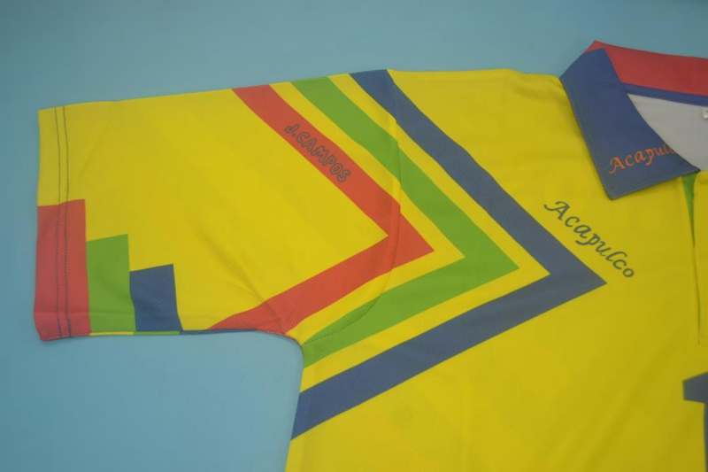 Thailand Quality(AAA) 1994 Mexico Goalkeeper Yellow Retro soccer Jersey