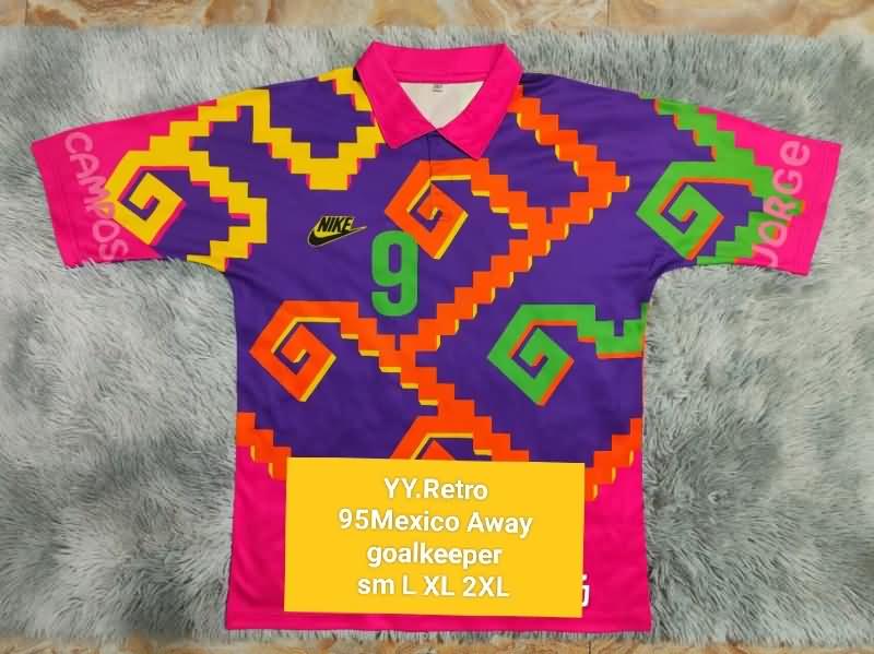 Thailand Quality(AAA) 1995 Mexico Goalkeeper Retro Soccer Jersey