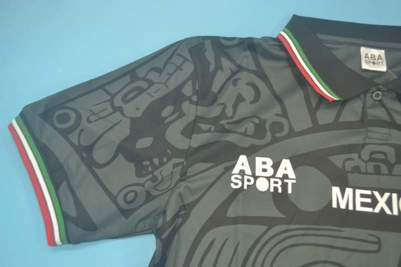 Thailand Quality(AAA) 1998 Mexico Black Retro soccer Jersey